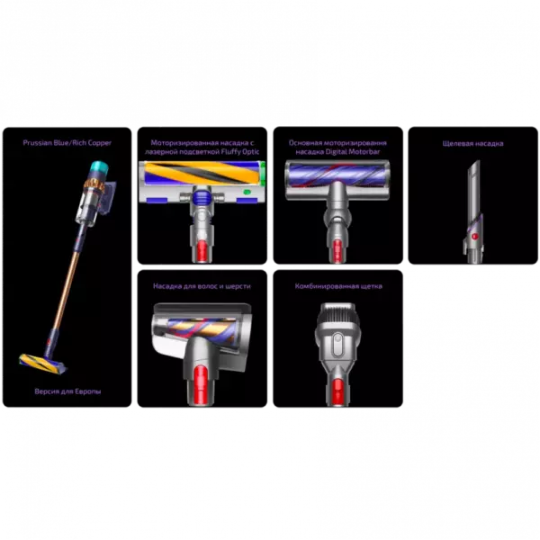 Пылесос беспроводной Dyson Gen5 Detect Complete, Prussian Blue/Copper